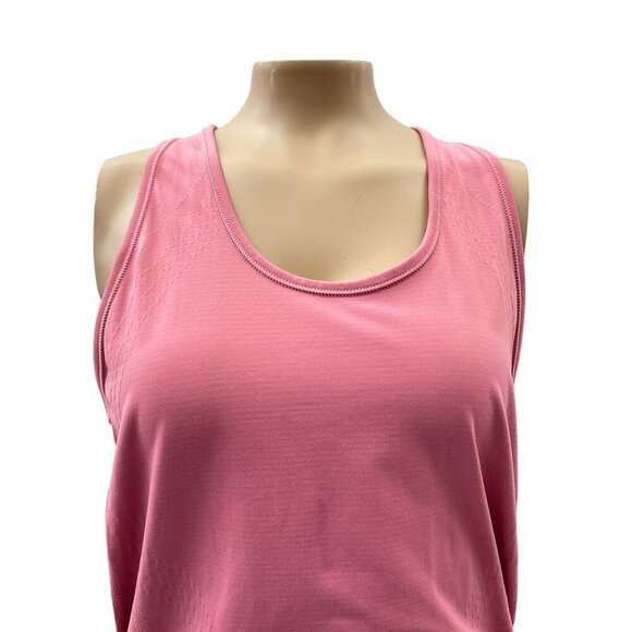 Athleta Outbound Racerback Workout Tank Top Ruched Side Scoop Neck Pink Women XS - Picture 3 of 10